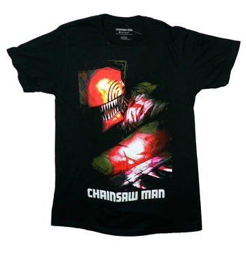 Chainsaw Man  Mens T-Shirt - Sketchy Close Up Denji Series Key Art