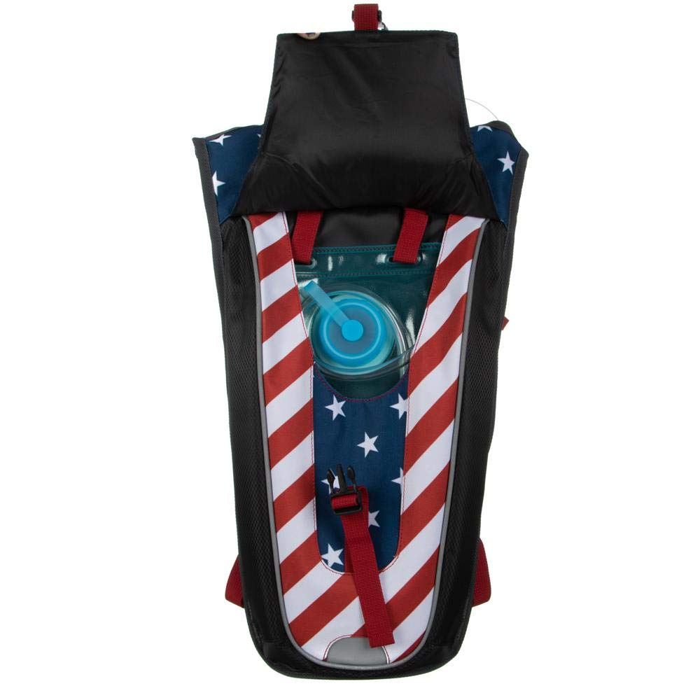 America Red White & Blue Flag Hydration Bag Accessory