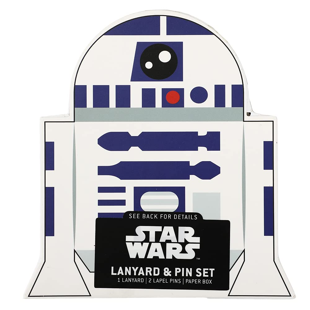 Star Wars Rebel Empire Characters R2D2 Lanyard 2 Lapel Pins Novelty Box Gift Set
