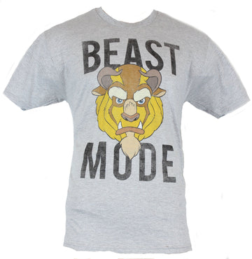 Beauty and the Beast Mens T-Shirt  - "Beast Mode" Distressed Beast Head Image