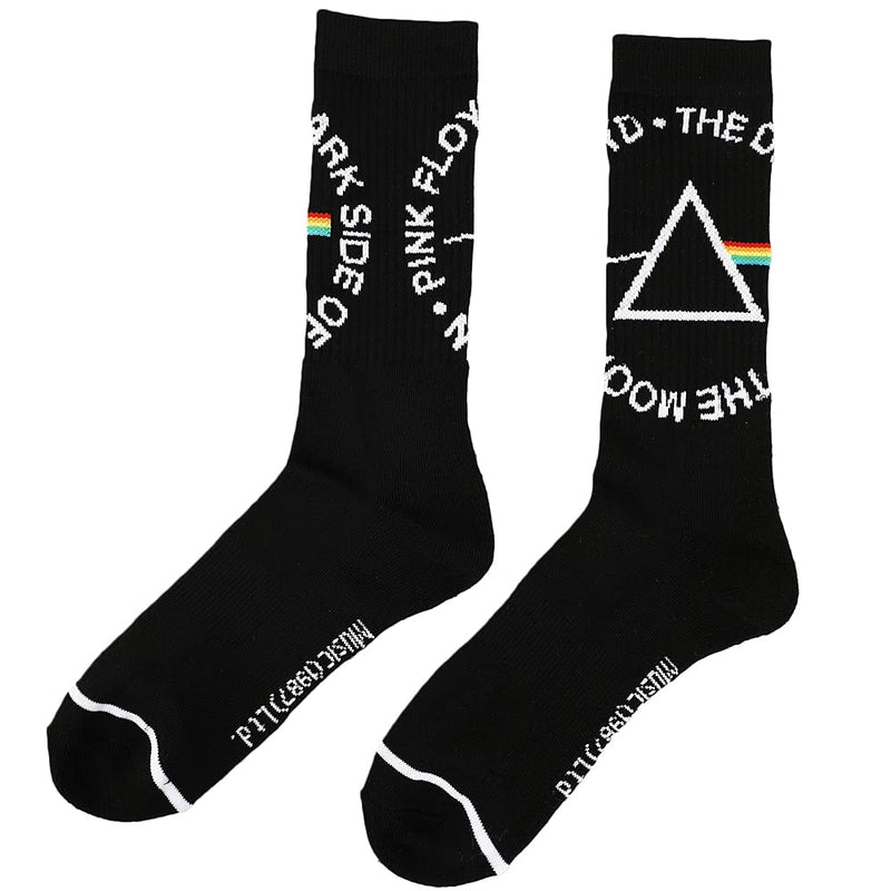 Bioworld Pink Floyd Dark Side of the Moon Album Cover Athletic Crew Socks for Men