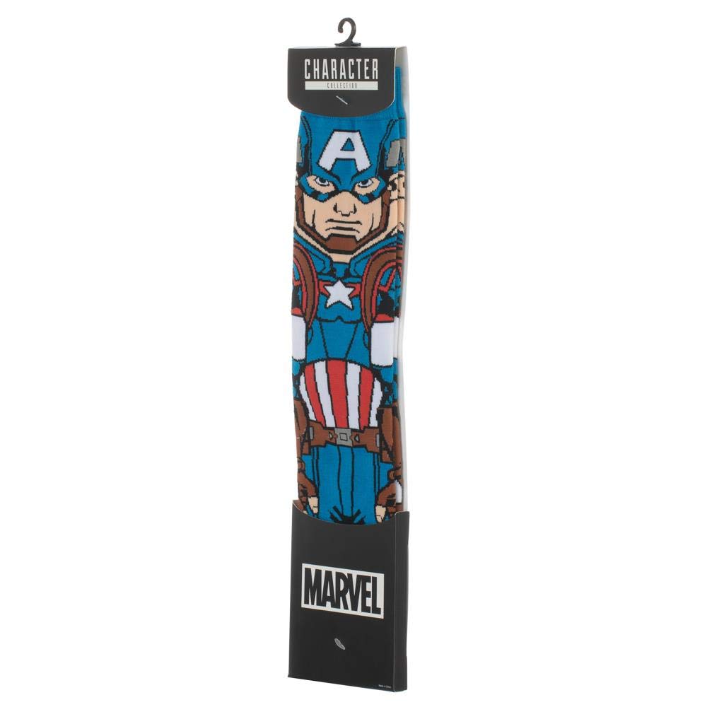 Bioworld Marvel Captain America 360-Degree Print Crew Socks