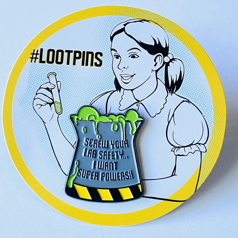 Rare Limited Edition Discontinued Loot Crate I Want Super Powers Pin - 2018