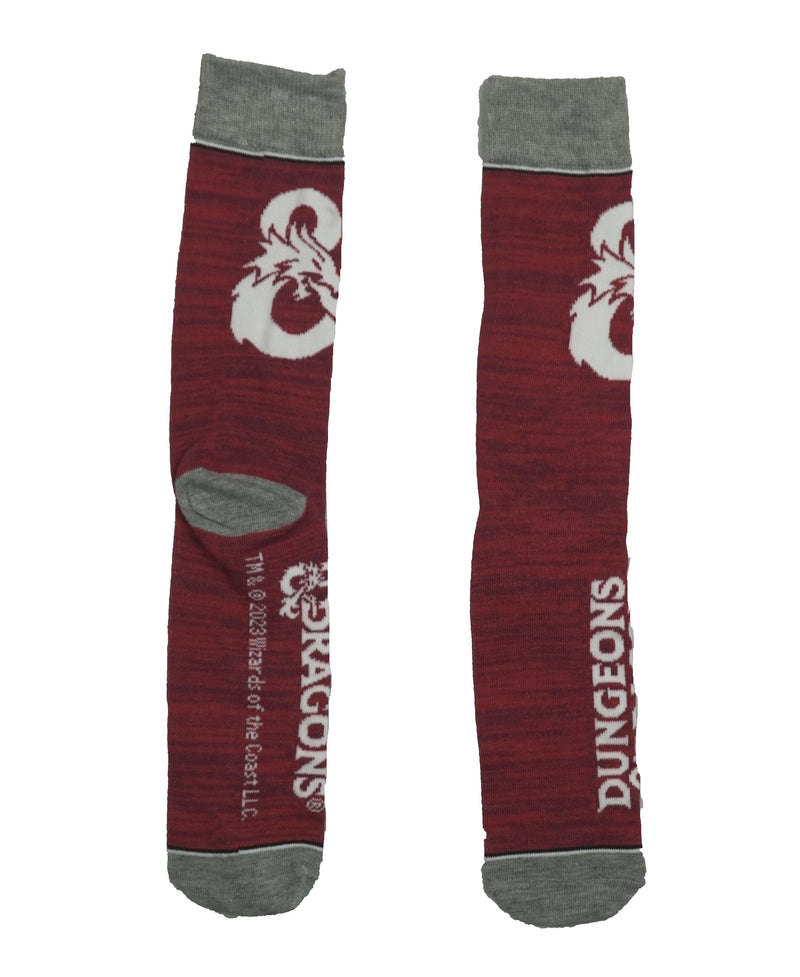 Dungeons and Dragons White Dragon logo Men's Crew socks