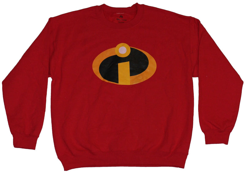 The Incredibles (Pixar) Mens Crewneck Sweatshirt - Yellow Swirl I Logo