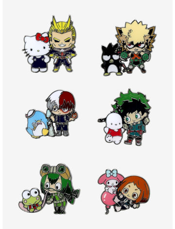 My Hero Academia X Hello Kitty And Friends Complete Enamel Pin