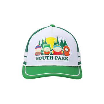 South Park Pine Tree Sunset Adult White Trucker Hat