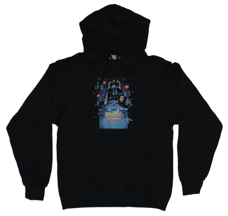 Star Wars Mens Pull Over Hoodie- Empire Strikes Back One Sheet Style Poster