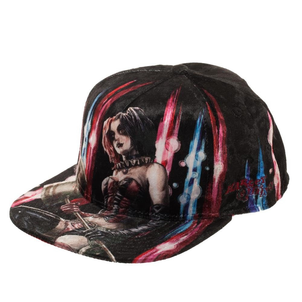Harley Quinn Snapback Hat Velvet Snapback Hat Gift Hat Snapback-OSFA