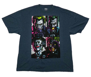 Batman Mens T-Shirt - 4 Jokers Four Panel Paintings of Joker
