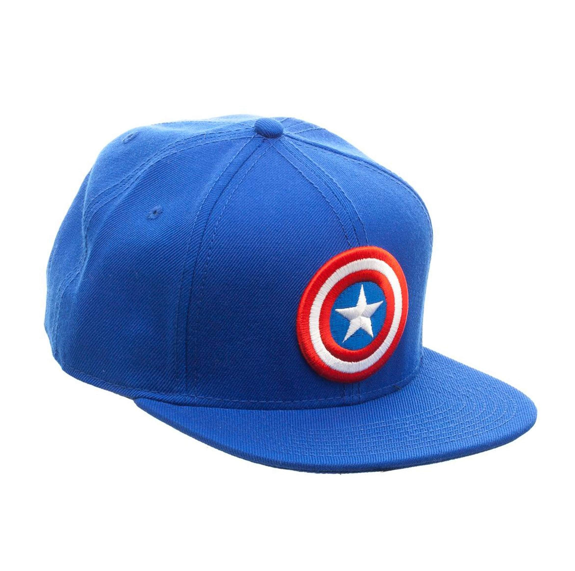 Bioworld Men’s Licensed Captain America Core Line Logo Snapback Hat O/S Blue