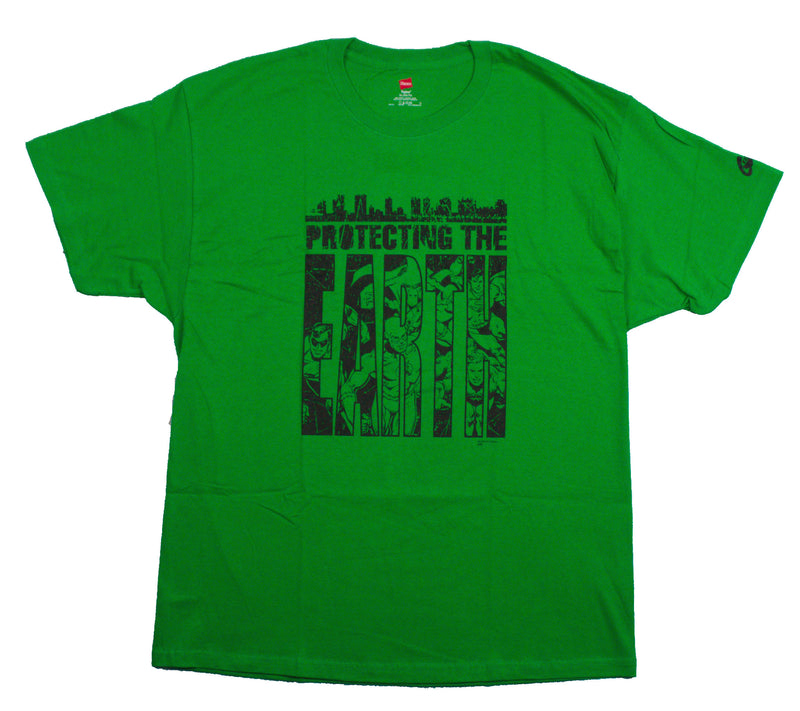 Graphitti Designs Justice League Protecting Earth NOS DEADSTOCK VINTAGE T-SHIRT