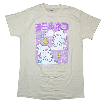 Mimi and Neko Mens T-Shirt -Under Purple Kanji Names