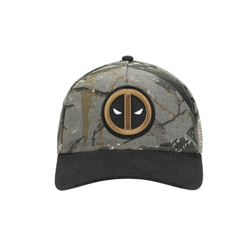 Bioworld Deadpool Embroidered Character Logo Camo Baseball Hat (58cm)