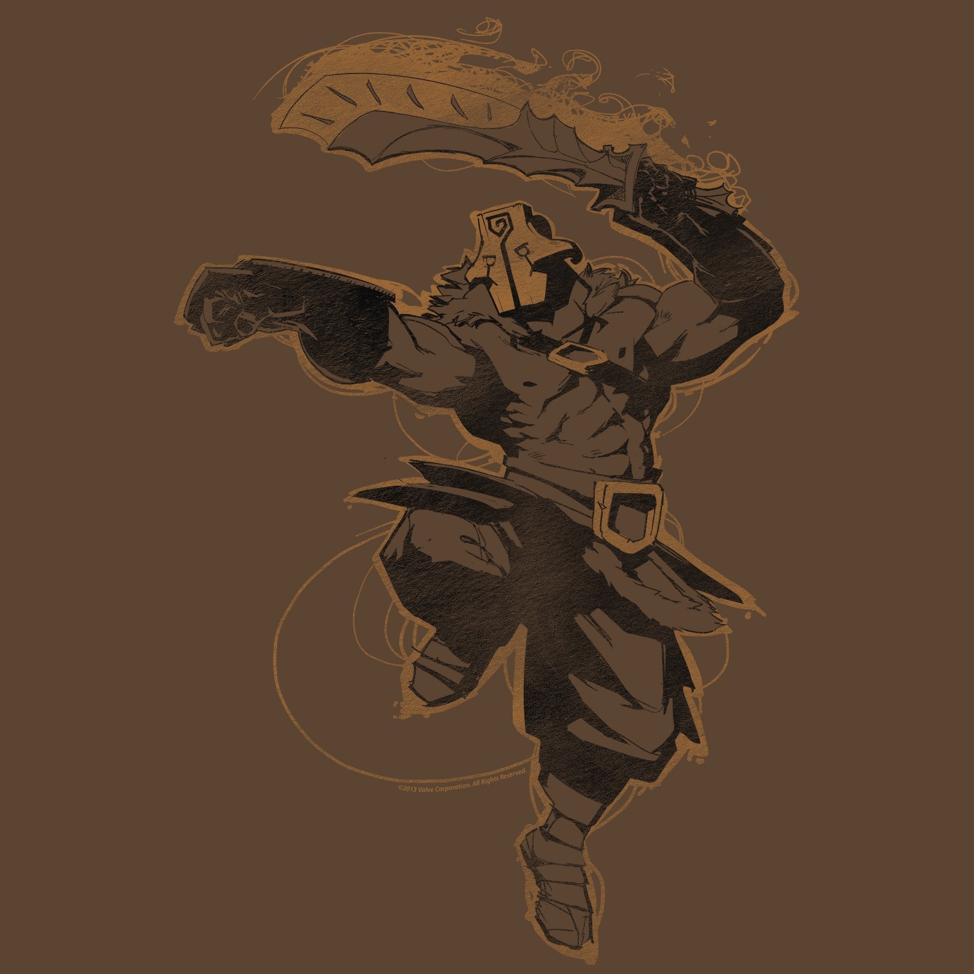 Dota 2 II Mens T-Shirt - Juggernaut Flaming Attack
