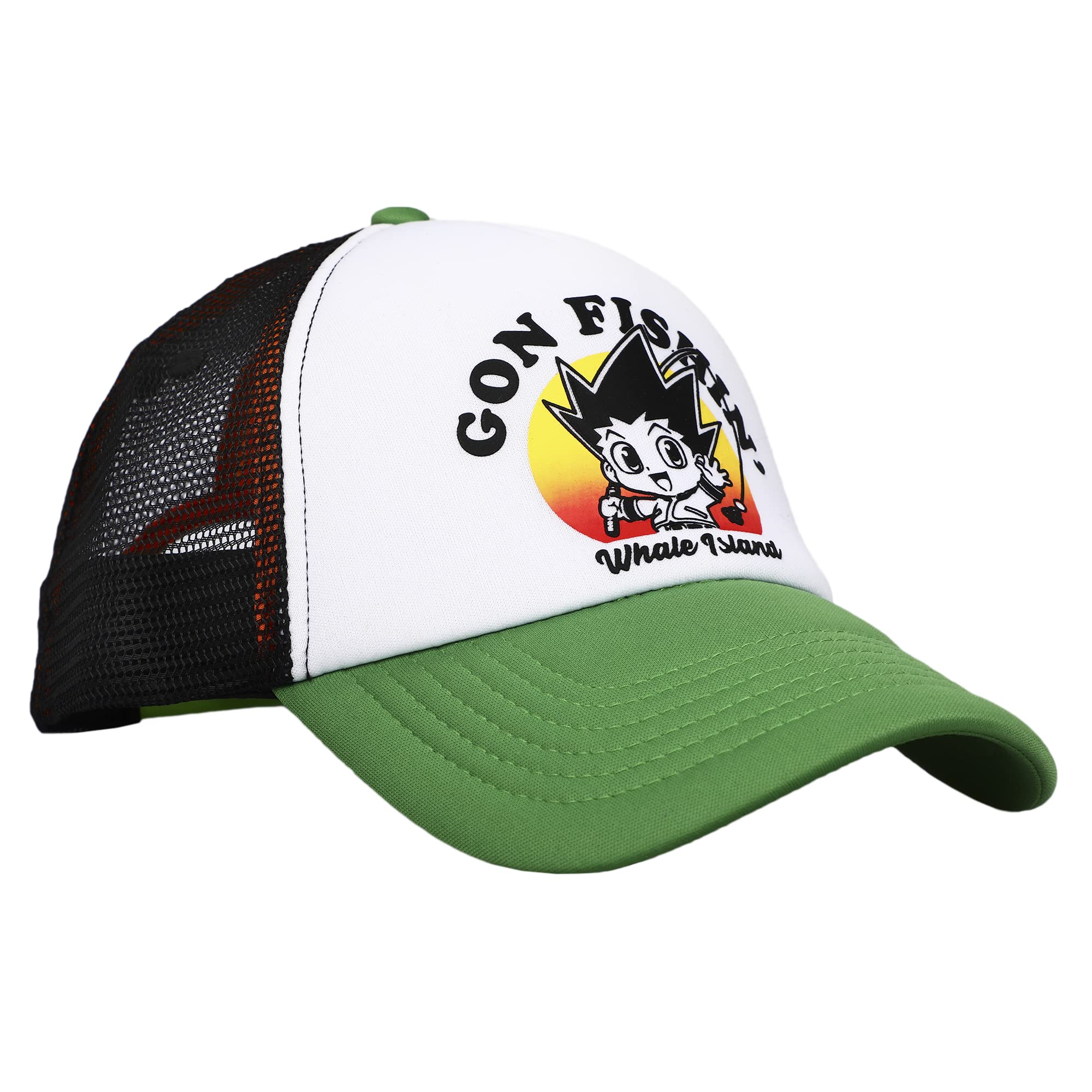 Hunter X Hunter Gon Fishin Youth Snapback Hat White