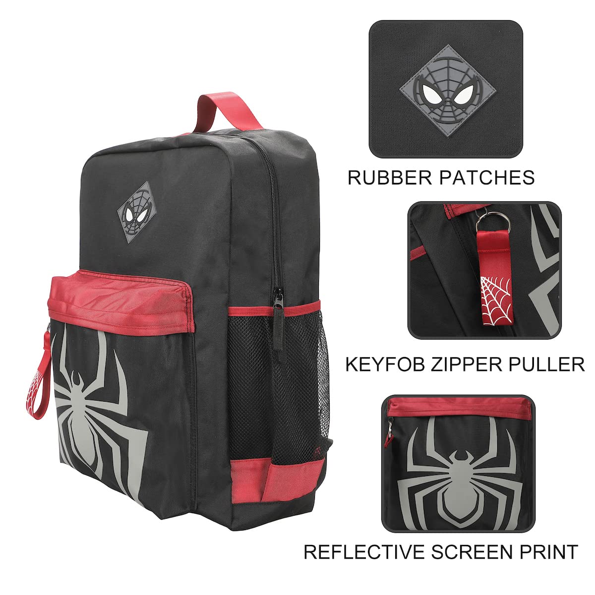 Bioworld Marvel Miles Morales Game Logo And Mask Black Laptop Backpack