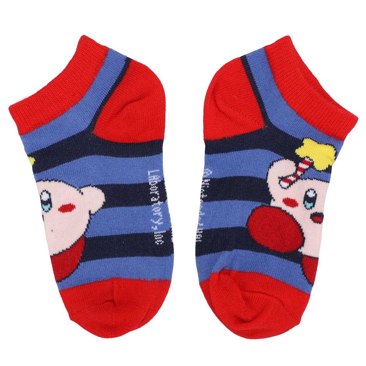 Bioworld Kirby Character Art 6-Pack Youth Ankle Socks With Chenille Elements