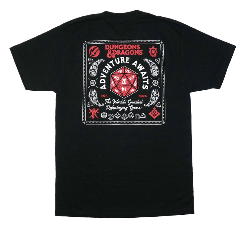 Dungeons & Dragons Mens T-Shirt - Greatest Roleplaying Game Back & Lapel