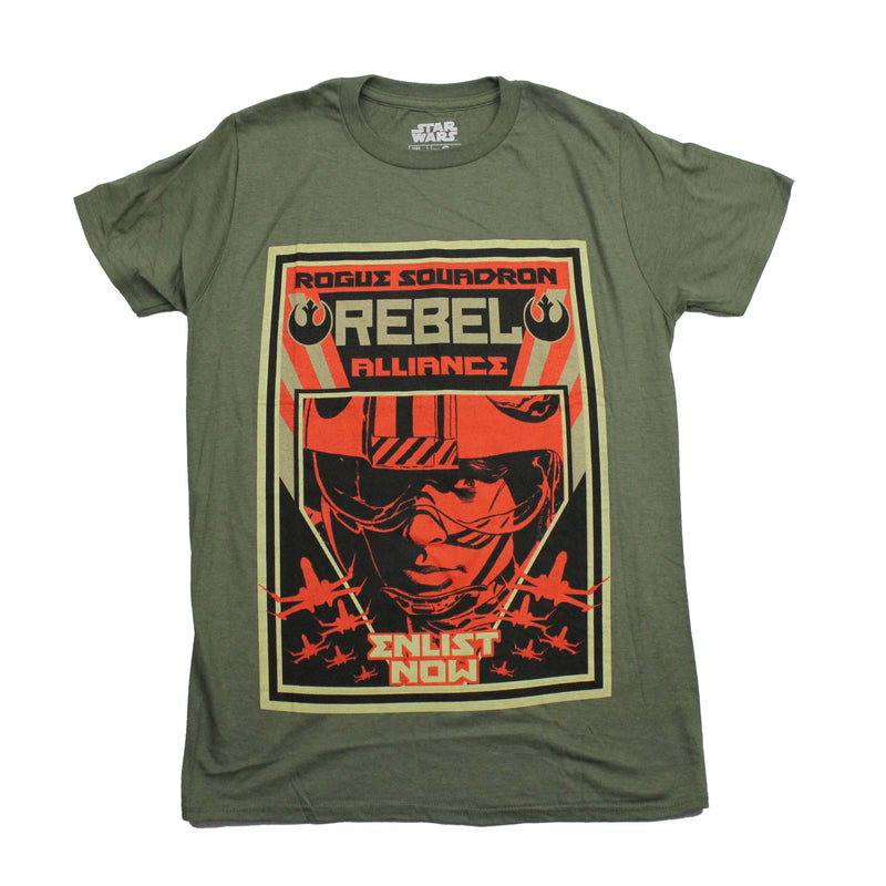Star Wars Mens T-Shirt - Rogue Squadron Rebel Alliance Enlist Now