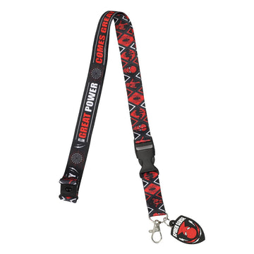 Spider-Man Great Power Great Responsibility Red & Black Lanyard