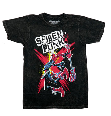 Spider-Punk Mens T-Shirt - Smashing Guitar X Attack With Name