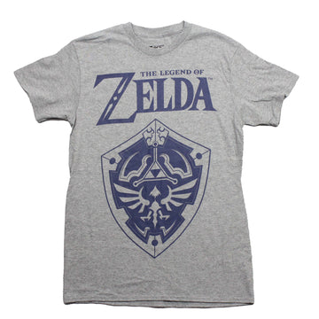 The Legend of Zelda Mens T-Shirt - Hyrule Shield Below Name
