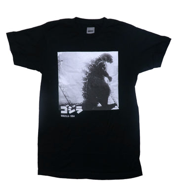 Godzilla Mens T-Shirt - 1954 Walking by Power Line Towers Above Kanji