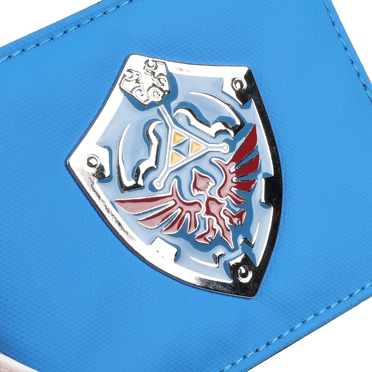 Bioworld Legend Of Zelda Metal Hylian Shield Men's Blue Bi-Fold Wallet