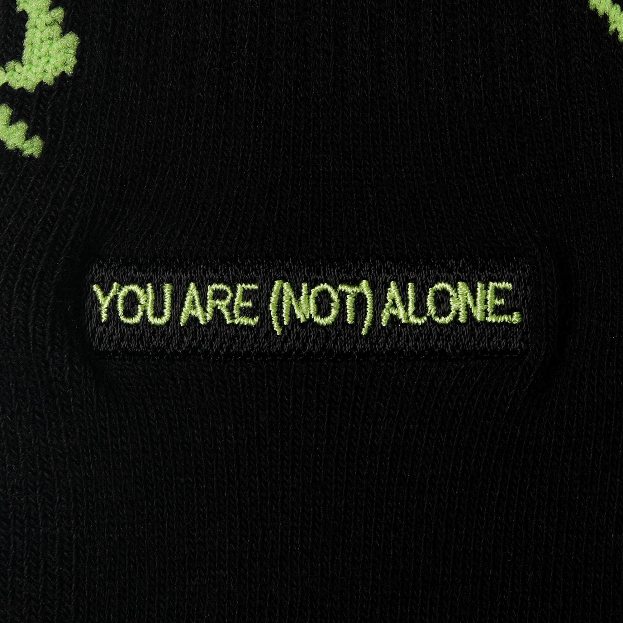 Neon Genesis Evangelion You Are (Not) Alone Men's Black Crew Socks