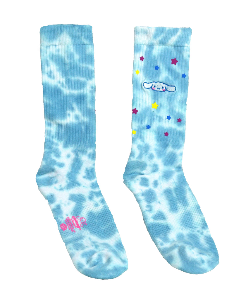 Cinnamoroll Sanrio Embroidered Tie Dye Crew Socks
