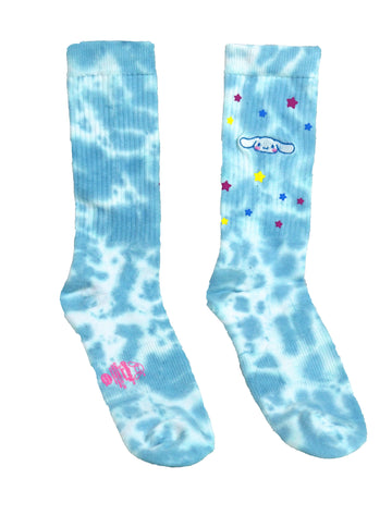 Cinnamoroll Sanrio Embroidered Tie Dye Crew Socks