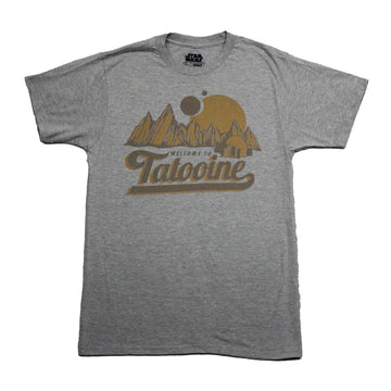 Star Wars Mens T-Shirt - Welcome to Tatooine Postcard Image