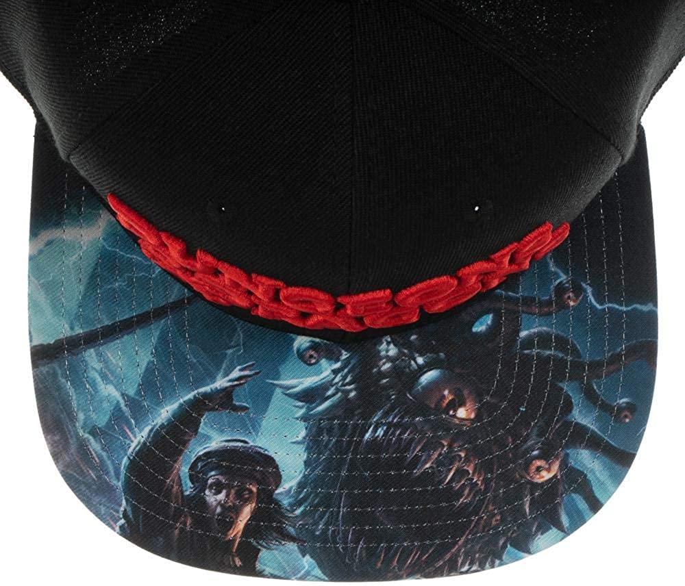 Dungeons and Dragons Classic Logo Men's Black FLATBILL Snapback Hat