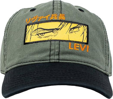 Ripple Junction Attack on Titan Buckle Strap Dad Hat Levi Ackerman Kanji Woven Patch