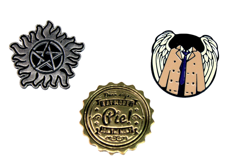 Supernatural Winchester Join The Hunt Collectors 3 pc Enamel Lapel Pin Set