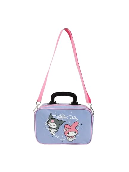 Bioworld Kuromi & My Melody Character Heart Blue Mini Crossbody Bag