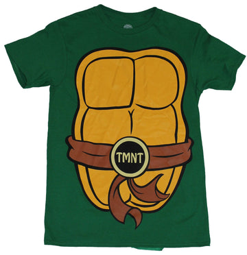 Teenage Mutant Ninja Turtles Mens T-Shirt  - TMNT Simple Costume Front W/ Cape