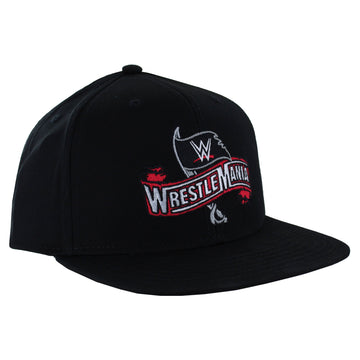 WWE Wrestlemania 36 Tampa Bay Snapback Hat, Black, One Size