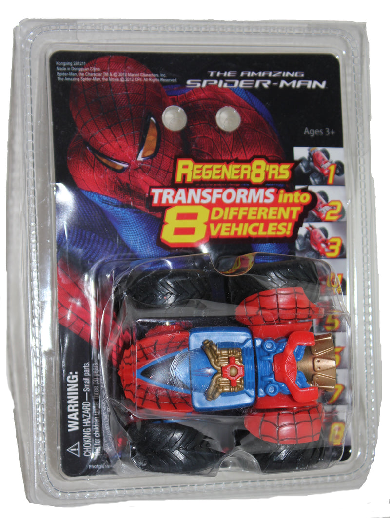 Amazing Spider-man Transformer 8 Different Trucks Regener8'rs Gold Engine Car