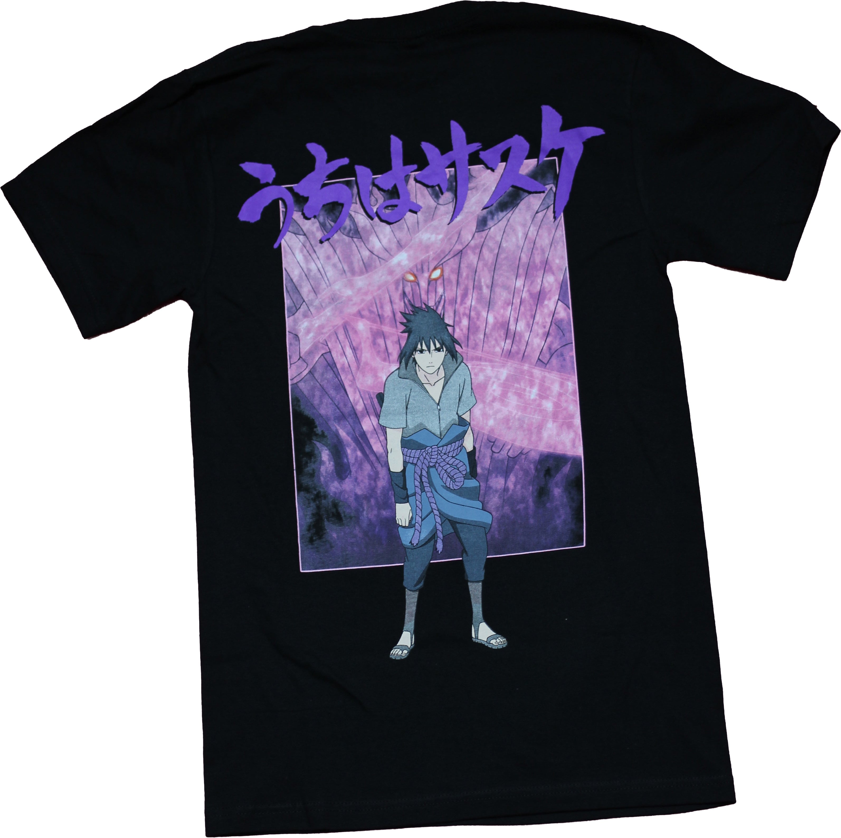Naruto Shippuden Mens T-Shirt - Naruto Front Sasuke Back Art