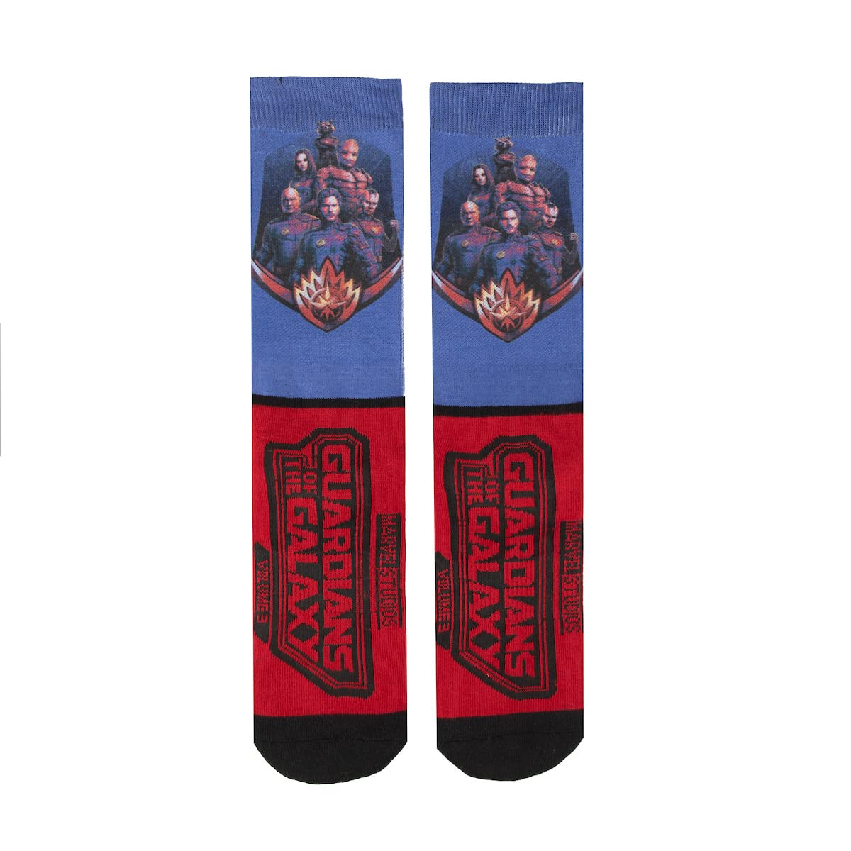 Bioworld Guardians Of The Galaxy Vol. 3 Character & Logo Men's Athletic Crew Socks - Multicolored