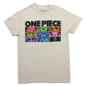 One Piece Mens T-Shirt - Nine Box Colorful Face Images