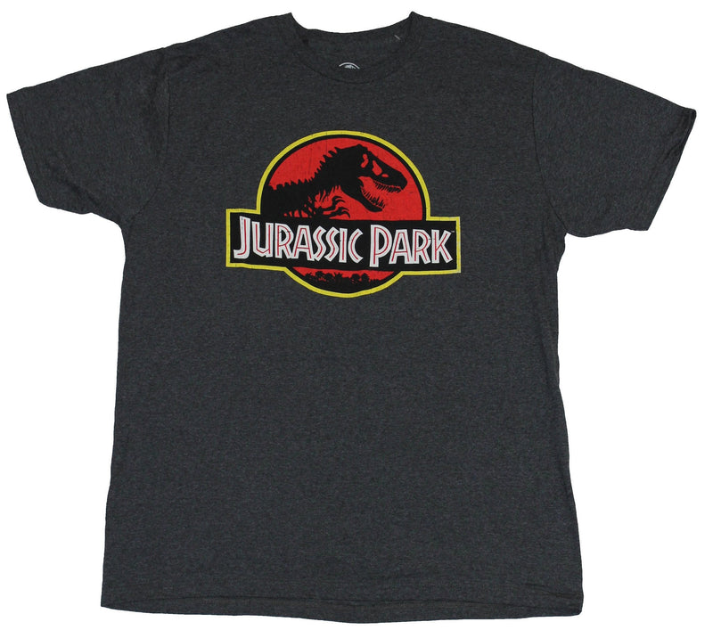 Jurassic Park Mens T-Shirt - Full Color Red and Yellow Iconic Logo