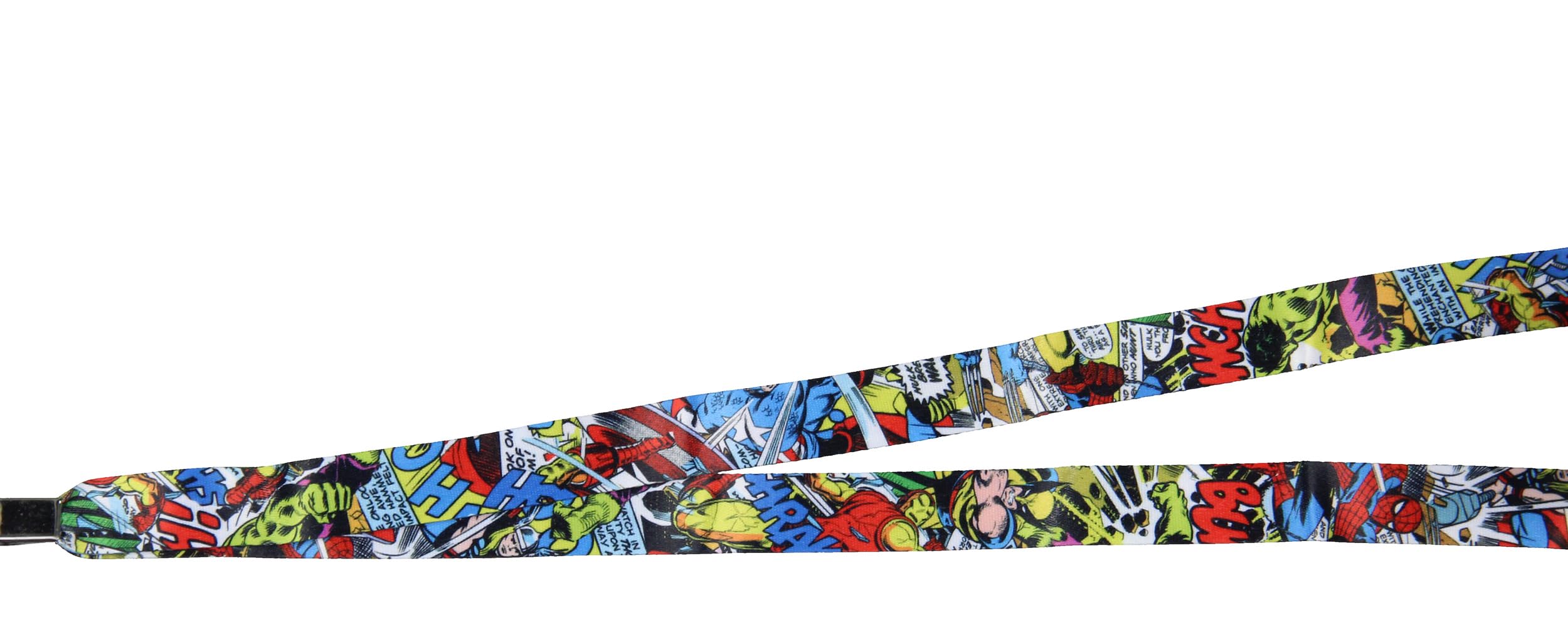 Marvel Comic Book Graphic Lanyard ID Badge Holder and 2" Rubber Charm