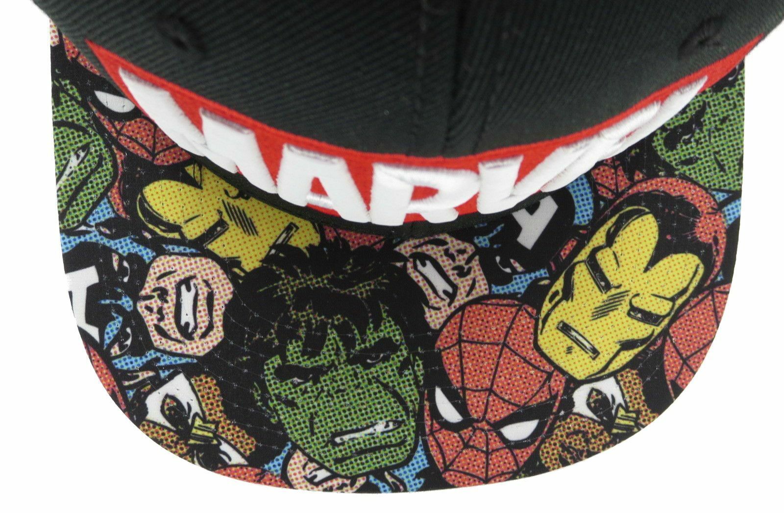 Marvel Comics Snapback Logo with Hero Collage Bill