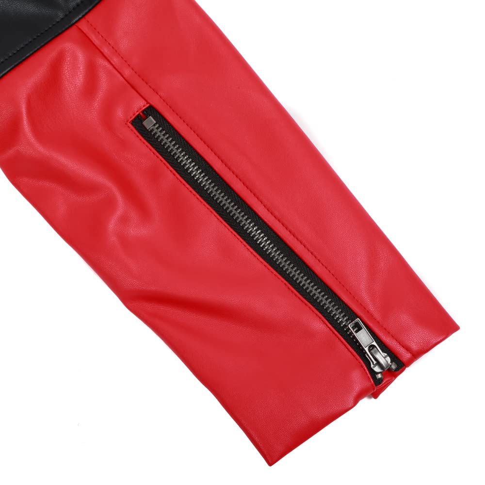 Harley Quinn Faux Leather Moto Jacket