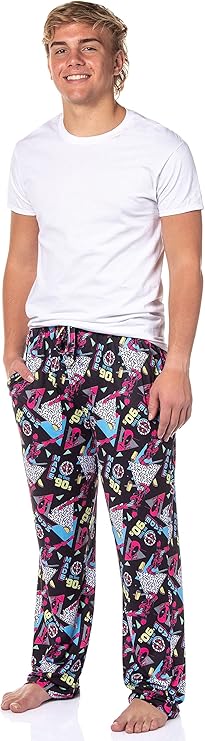 Marvel Comics Mens' Deadpool Retro Made In The '90s Sleep Pajama Pants