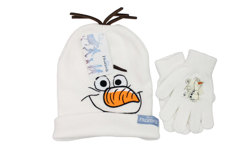 Disney Frozen 2 Olaf Cuffed youth Knit Cap Beanie W/Gloves