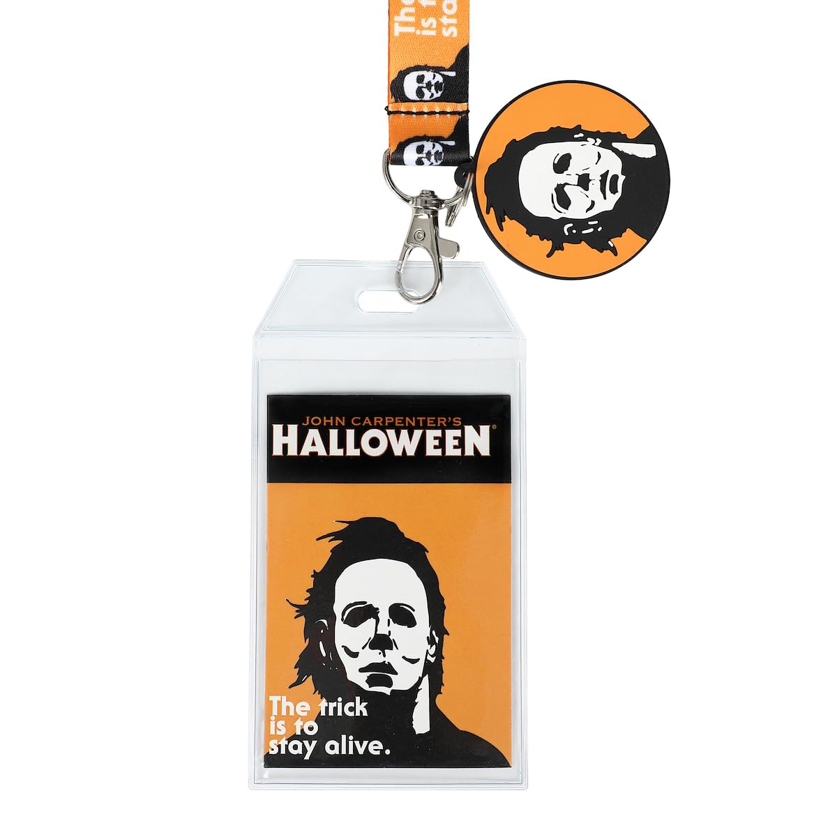 John Carpenter's Halloween Michael Myers AOP Yellow Lanyard With ID Holder